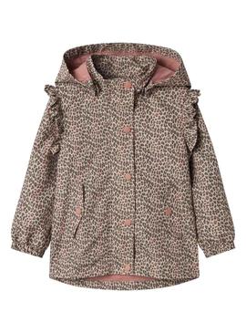 Casaco Name It Mania leopardo bege para menina.