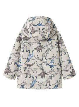 Jaqueta Name It Max Li bege dino para menino