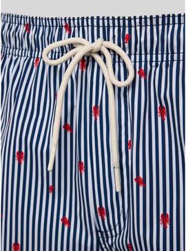 Calção de banho Jack and Jones  Maui Mini stripe azul para criança