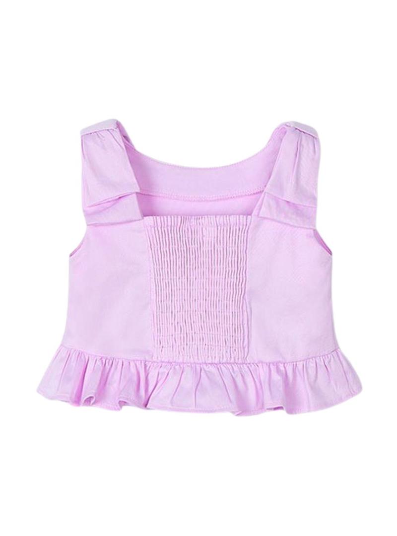 Top Peplum de alça malva para menina.