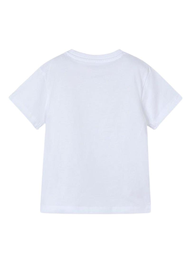 Camiseta Mayoral Surf branca para criança.