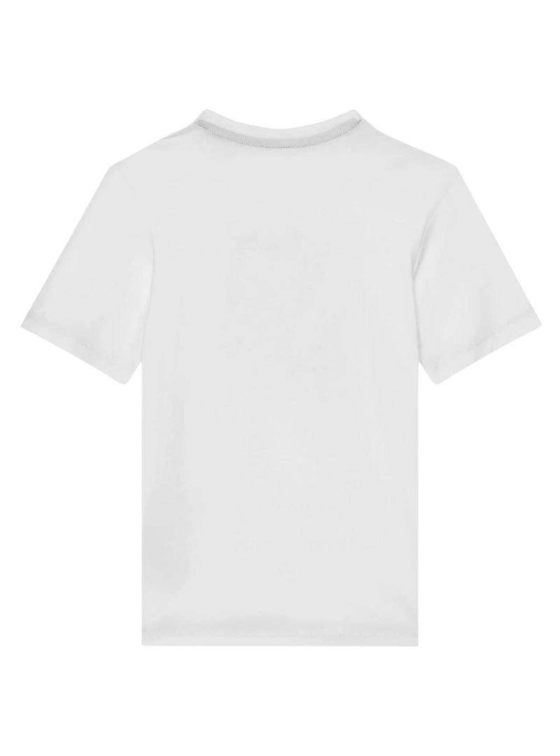 Camiseta Jack and Jones Hawaii Shape branca criança.