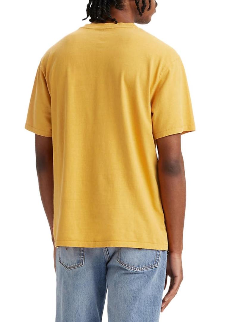 Camiseta Levis Red Tab amarela para homem.