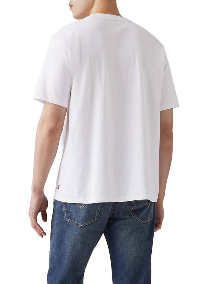 Camiseta Levis Red Tab branca para homem