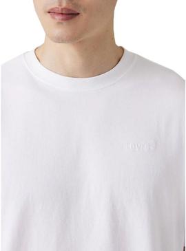 Camiseta Levis Red Tab branca para homem