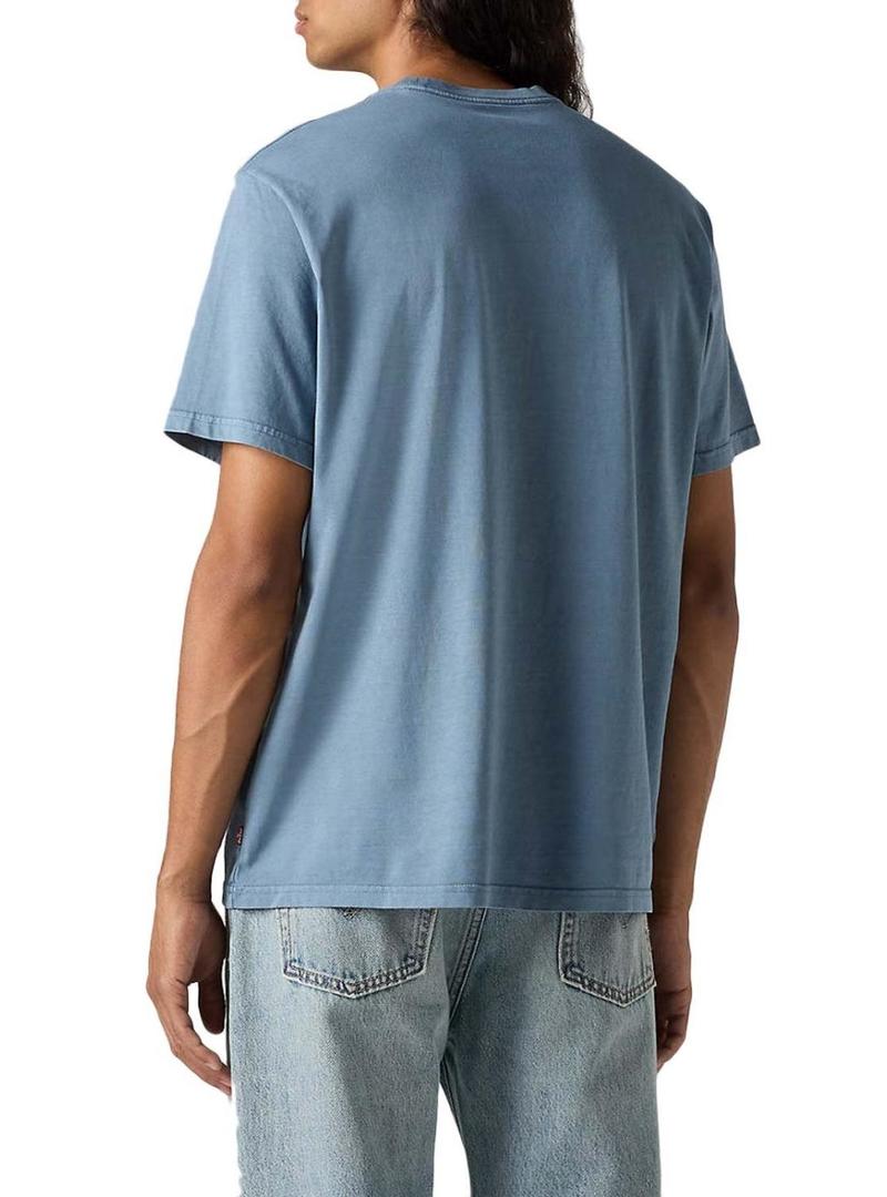 Camisa Levi's Relaxed azul para homem.