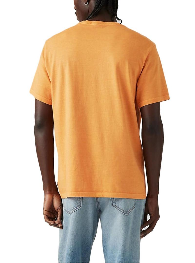 Camisa Levis Relaxada laranja para homem.