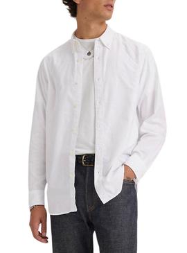 Camisa Levis Basic Button branca para homem.