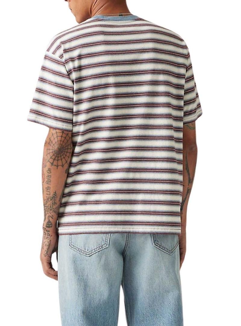 Camiseta de riscas vintage da Levis para homem.