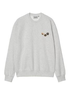 Moletom Carhartt Button cinza para homem