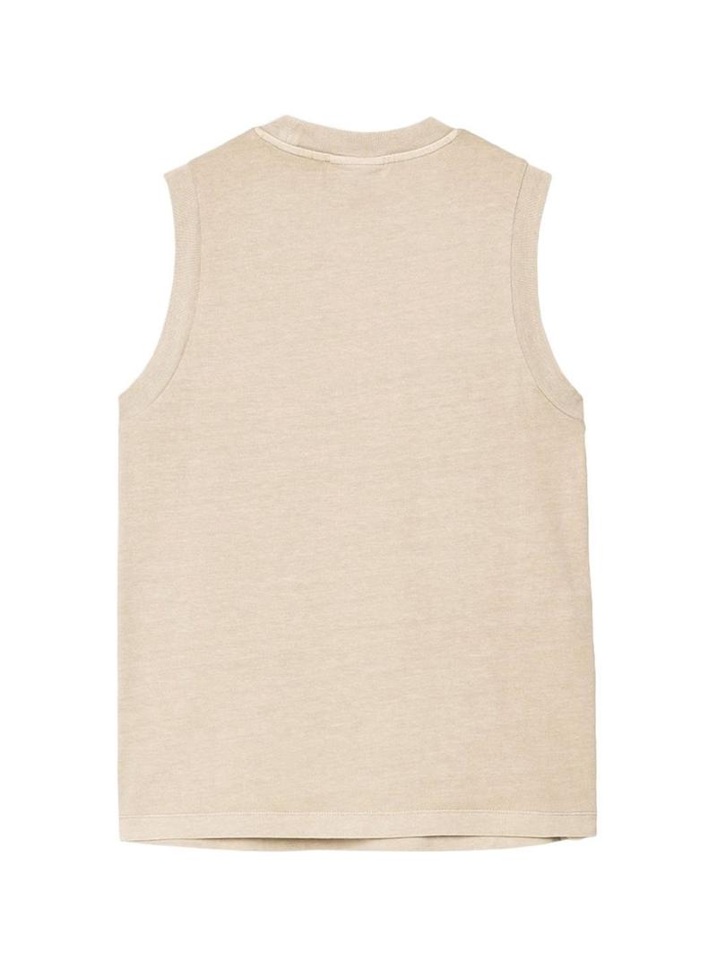 Camiseta Carhartt Nelson bege para mulher.