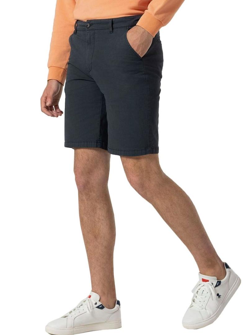 Bermudas El Pulpo chinês azul marinho para homens