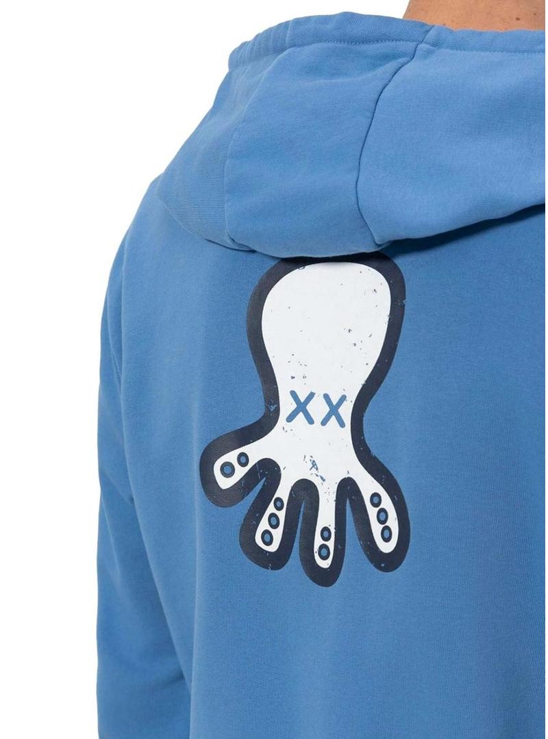 Moletom El Pulpo Azul com logotipo para homem