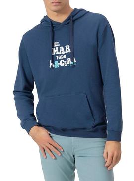 Moletom O Polvo O Mar Azul Marinho homem.