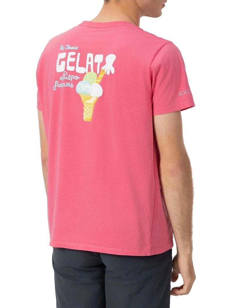 Camisa El Pulpo Gelato rosa para homem
