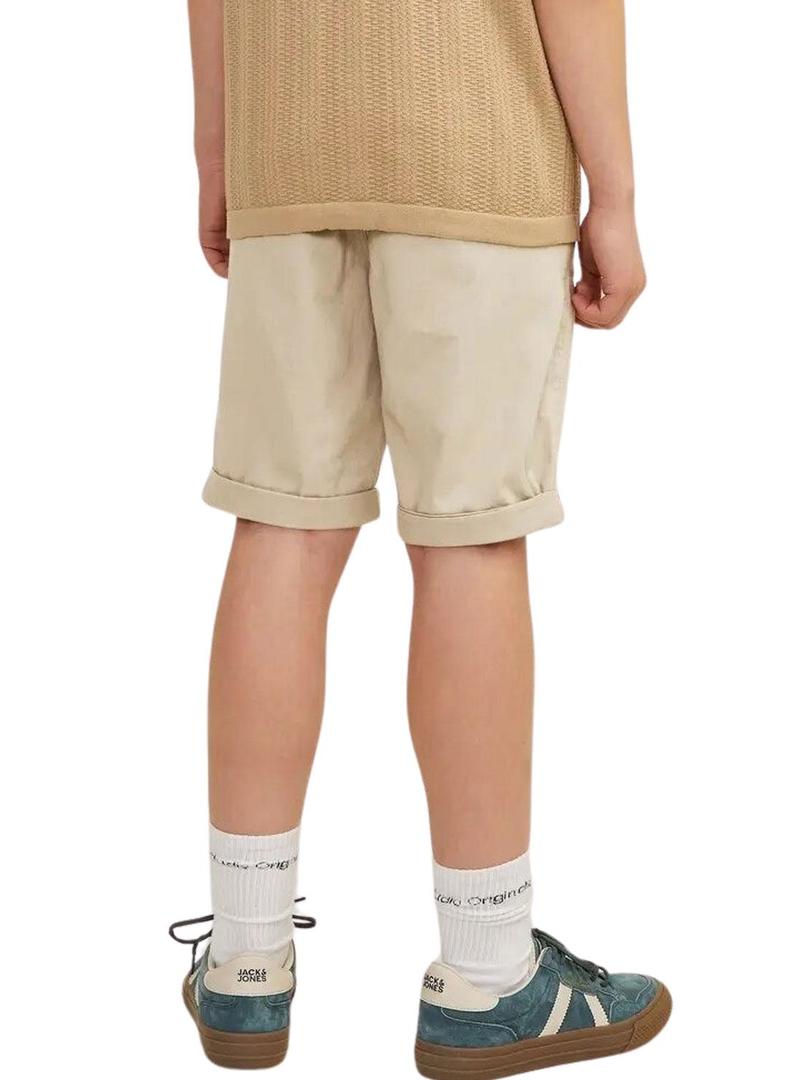 Bermuda Jack and Jones David Chino bege para criança.