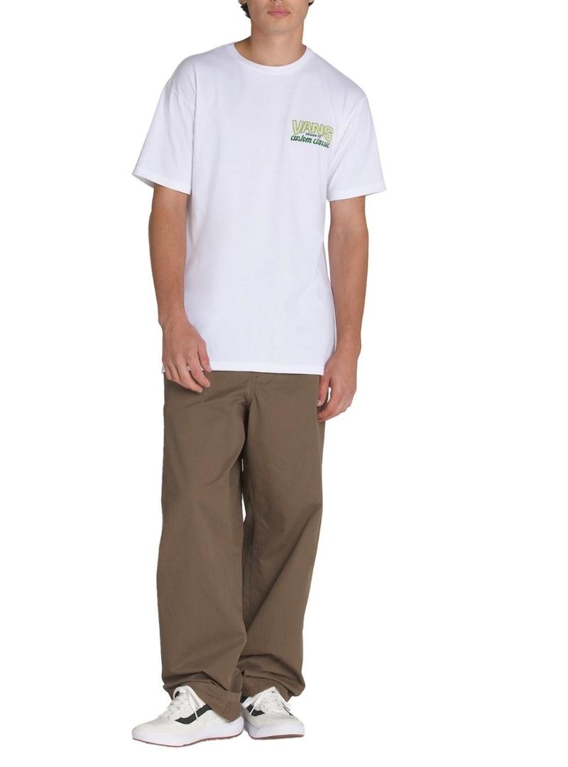 Camiseta Vans Shop Front branca para homem.