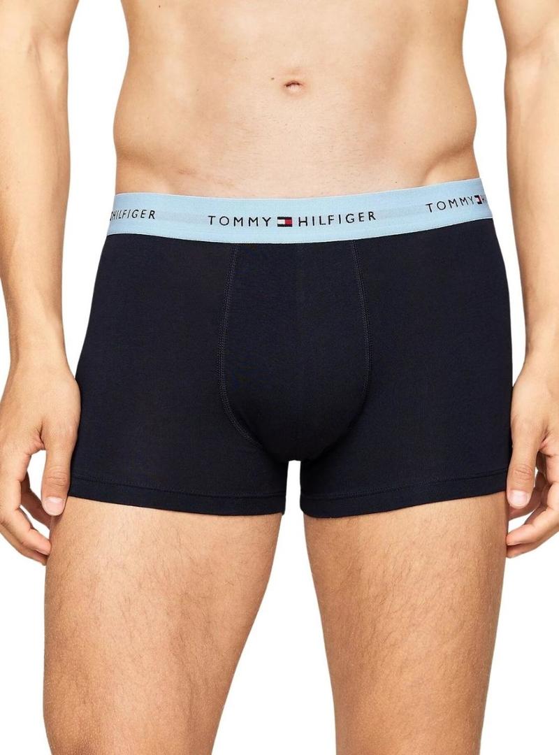 Caixa de cuecas Tommy Hilfiger azul marinho para homem.