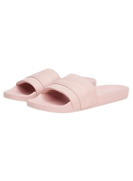 Chinelos Tommy Hilfiger Poolside rosa para mulher