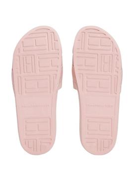 Chinelos Tommy Hilfiger Poolside rosa para mulher