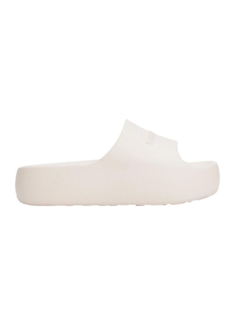 Sandálias Tommy Jeans Chunky Pool branco para mulheres.