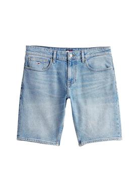 Bermudas Tommy Jeans Scanton em denim claro para homem.