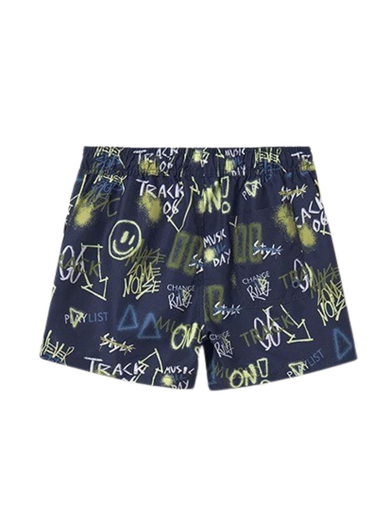 Calção bermuda Mayoral estampado marítimo da  para menino