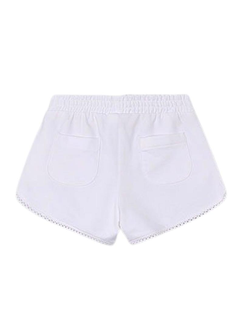 Short Mayoral desportivo básico branco para menina.