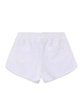 Short Mayoral desportivo básico branco para menina.