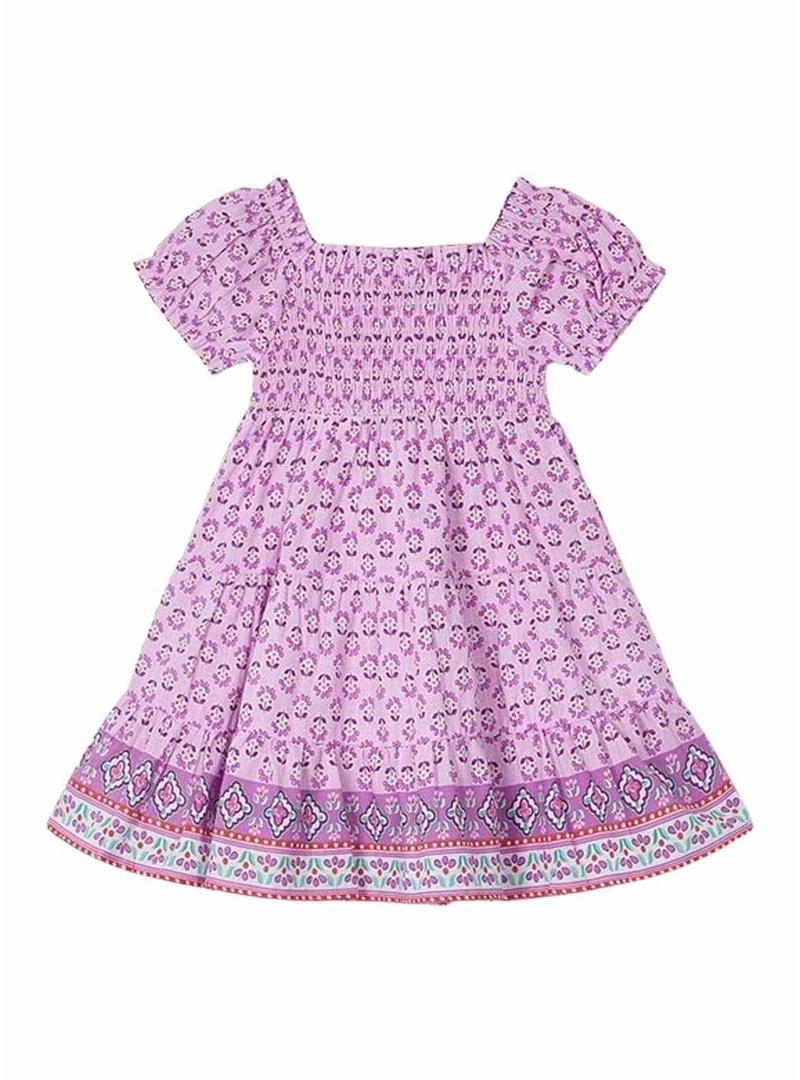 Vestido Mayoral estampado ninho de abelha para menina