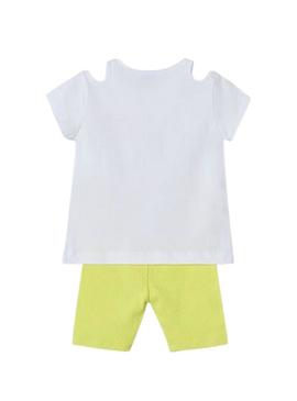  Set Mayoral leggings e camiseta com aberturas para meninas da Mayoral.