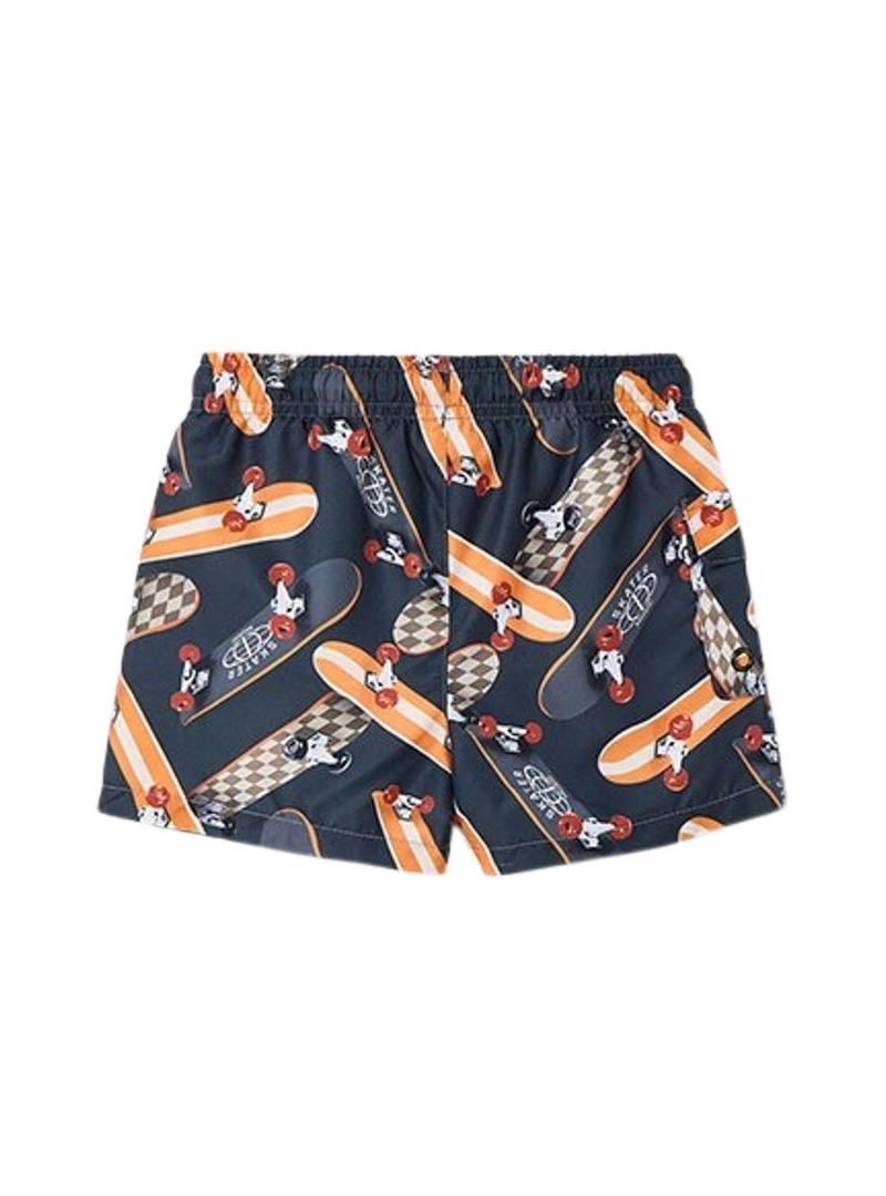Roupa de banho Mayoral estampada skater cinza para menino