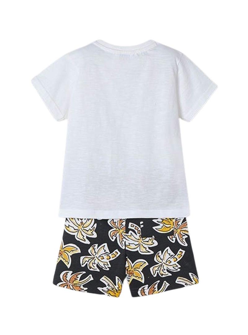Conjunto Mayoral bermuda e camiseta palmeiras para menino.