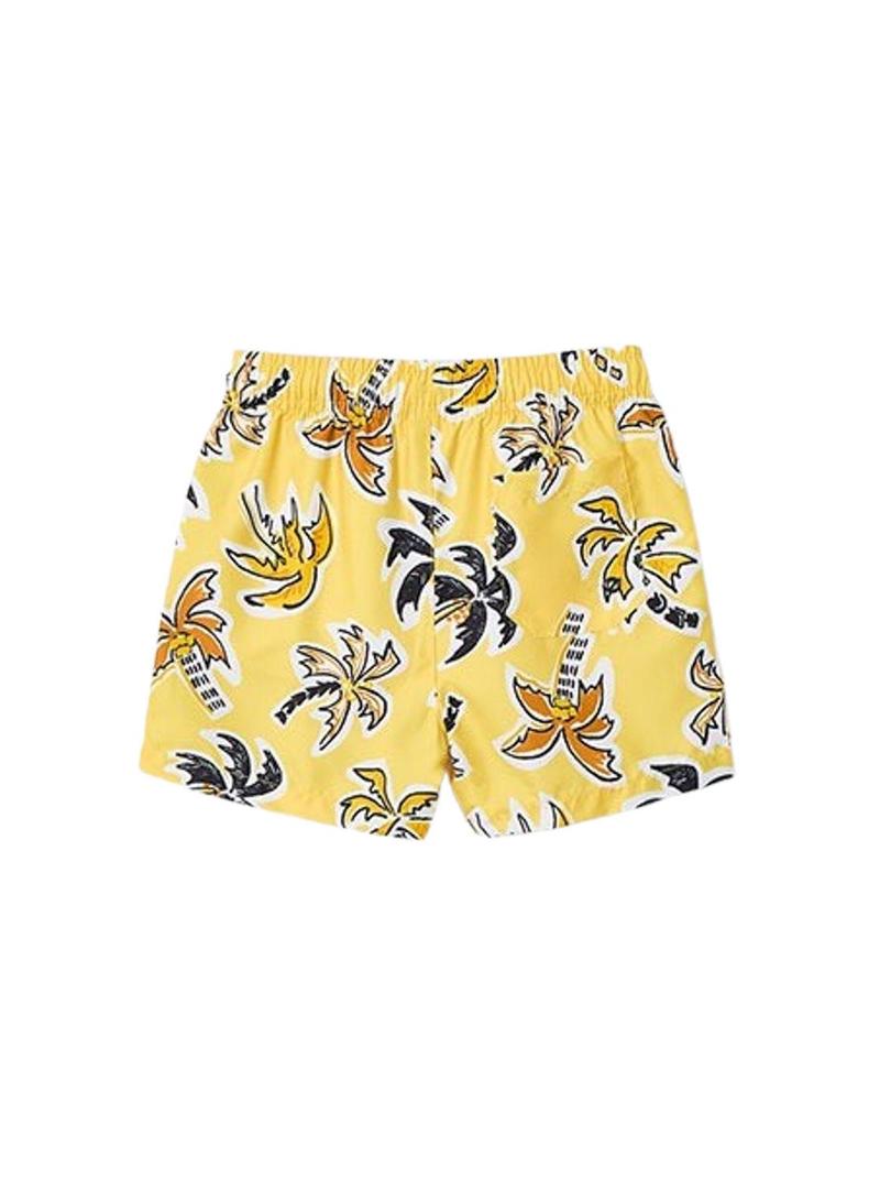 Fato de banho estampado de palmeiras amarelas para menino Mayoral.