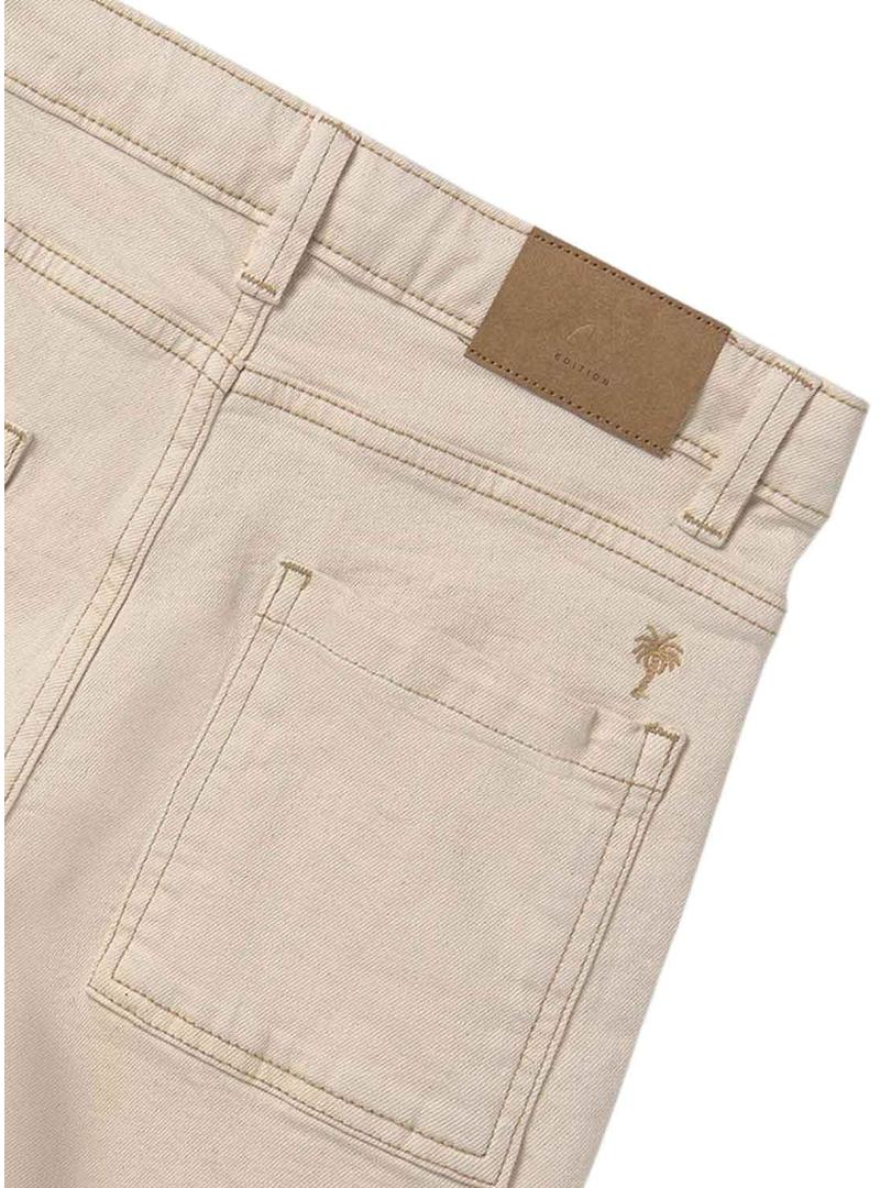 Bermuda Mayoral em sarja bege para menino