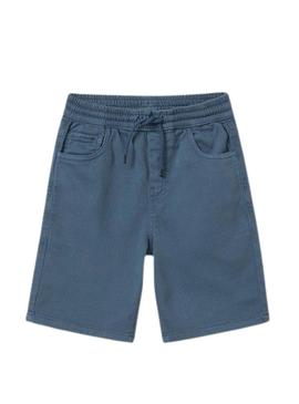 Bermuda Mayoral de cordão macio azul para menino