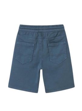 Bermuda Mayoral de cordão macio azul para menino