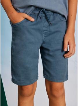 Bermuda Mayoral de cordão macio azul para menino