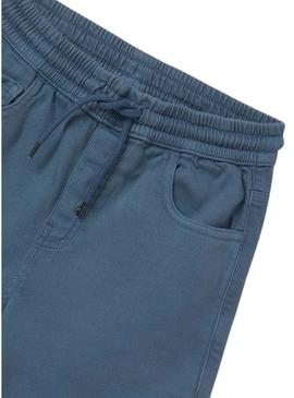 Bermuda Mayoral de cordão macio azul para menino