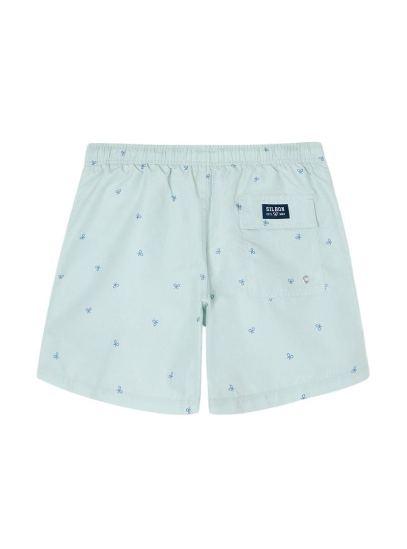 Fato de banho Silbon Mini Raquetas turquesa para homem.