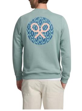 Moletom Silbon Círculo turquesa para homem