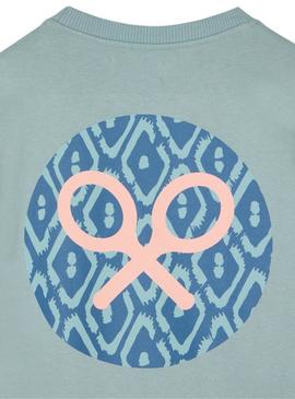 Moletom Silbon Círculo turquesa para homem