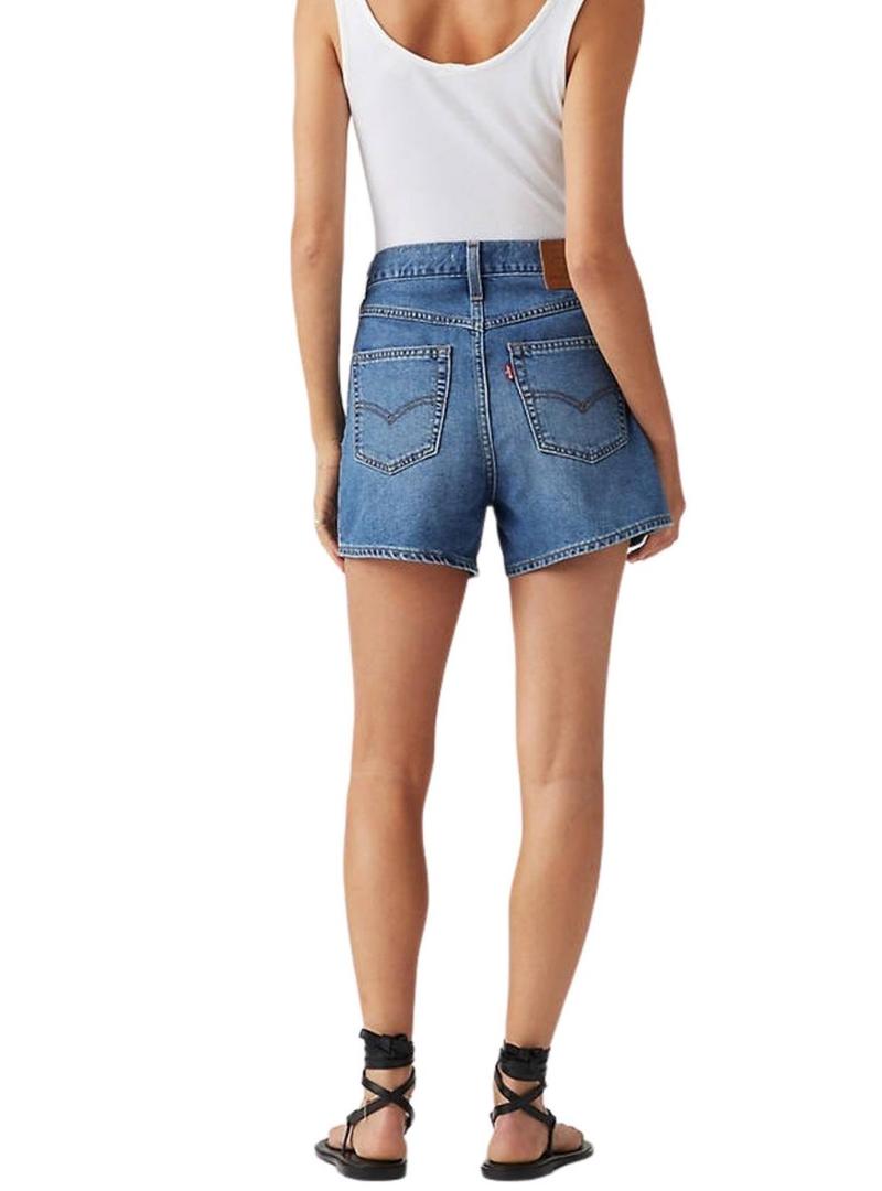 Shorts de ganga Levis 80S Mom azul para mulher