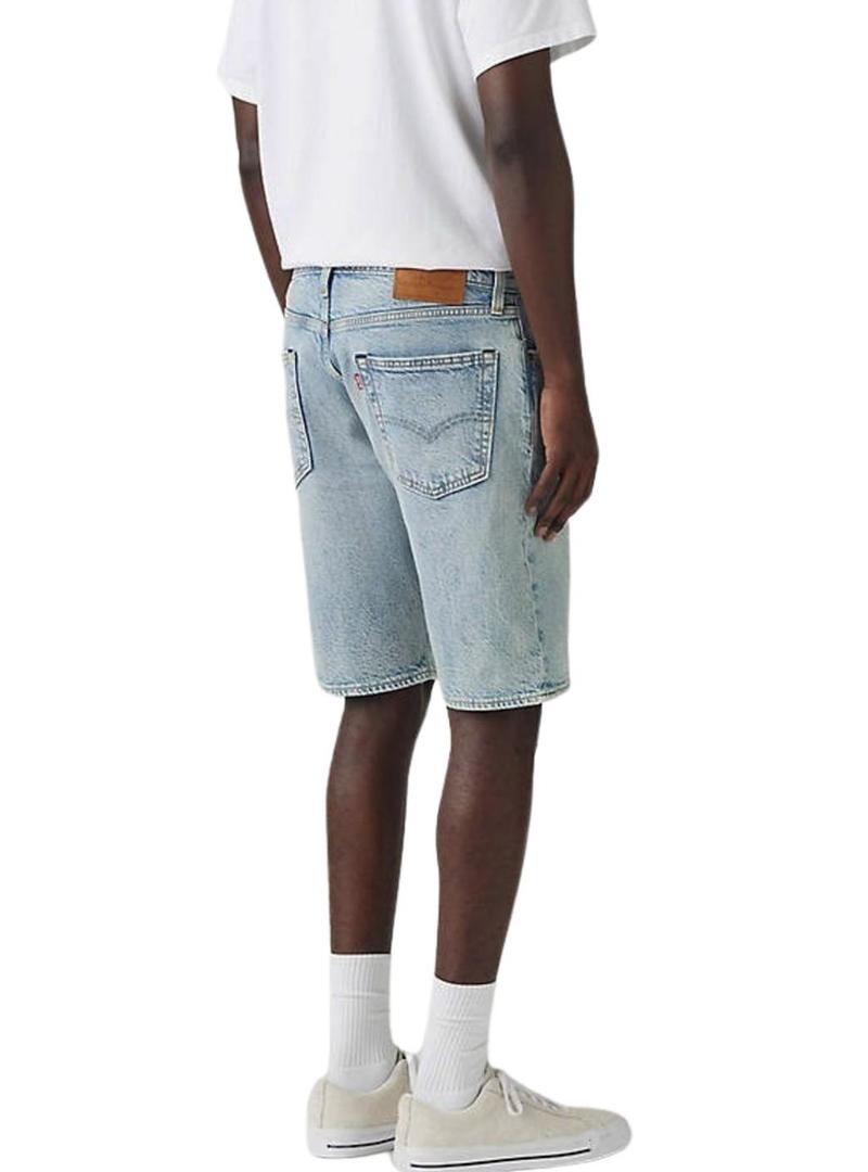   Bermuda  jeans Levis 405 padrão lavadas claras para homens