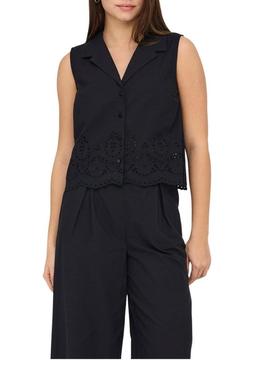 Camisa Only Roxanne Resort negro para mulher.