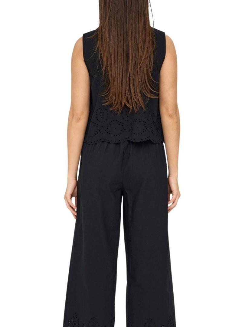 Camisa Only Roxanne Resort negro para mulher.