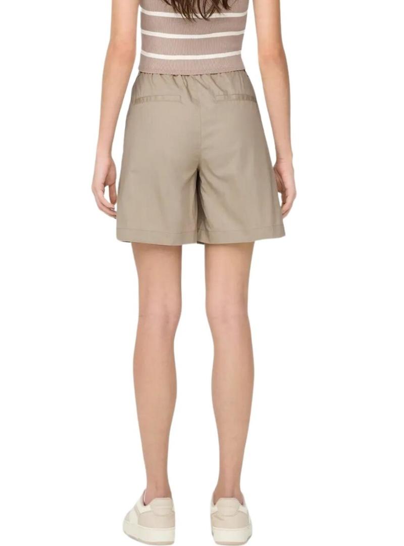 Bermuda Only Zora cintura média tostada para mulher.