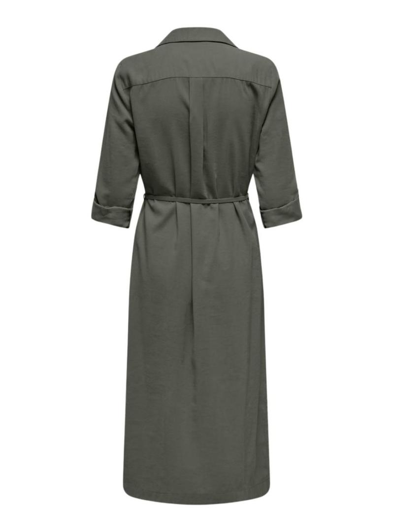 Vestido Only camiseiro verde  Aris para mulher