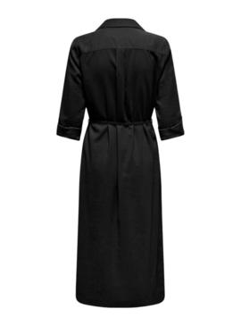 Vestido camiseiro preto Only Aris para mulher