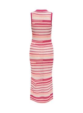 Vestido Only Merida de malha rosa para mulher